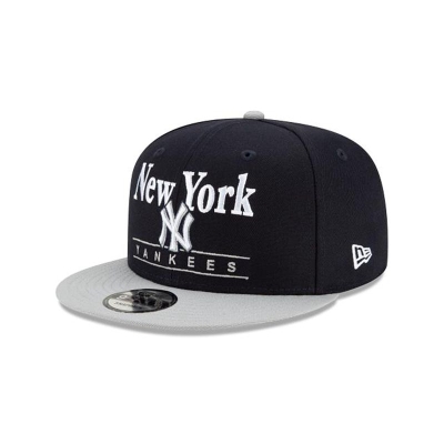 Blue New York Yankees Hat - New Era MLB Two Tone Retro 9FIFTY Snapback Caps USA5728309